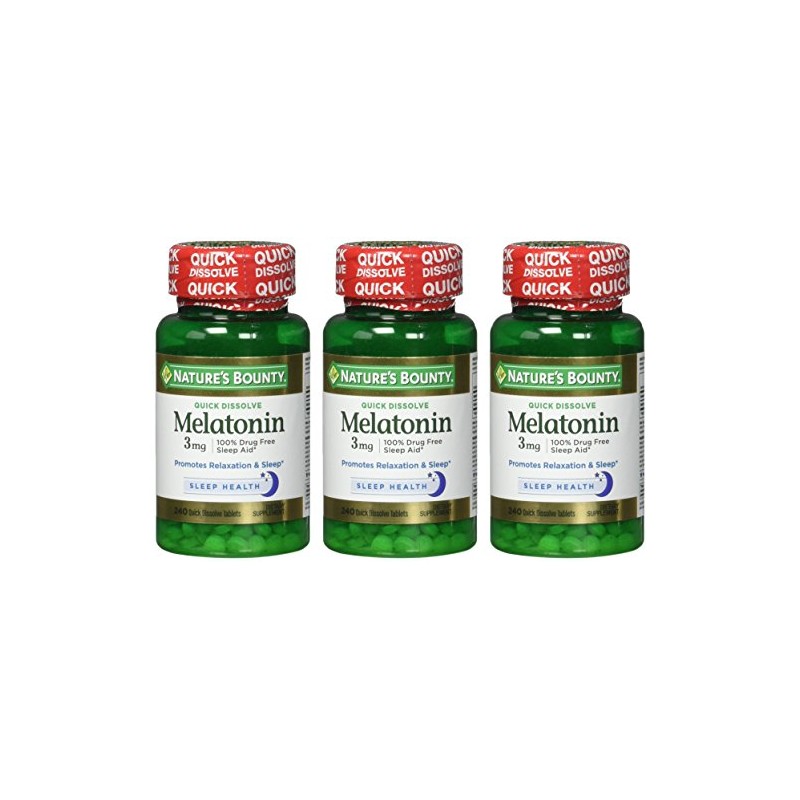 Natures Bounty - Tabletas de melatonina de 3 mg de