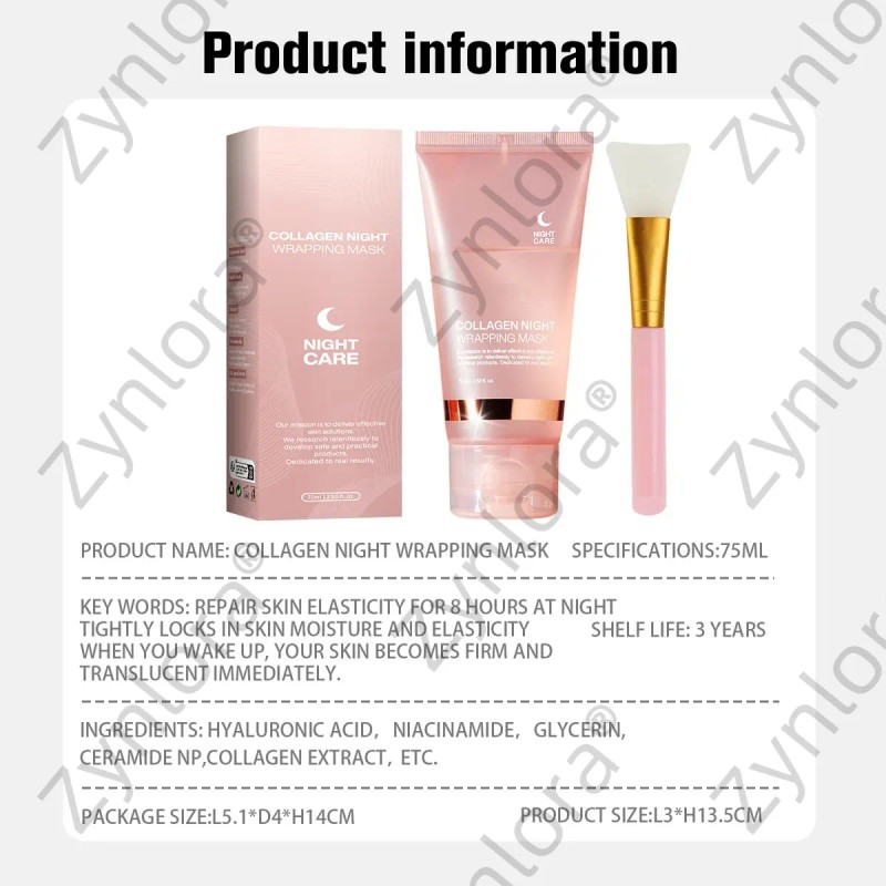 Gel Mascarillas Faciales Colágeno Nocturna