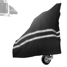 bechoanigel Deichselabdeckung Wohnwagen, 110x104Cm Deichselabdeckung, 600D Universale Deichselhaube mit Reflexstreifen, Deichselabdeckung Pferdeanhänger für Wohnwagen Wohnmobil und Anhängertypen