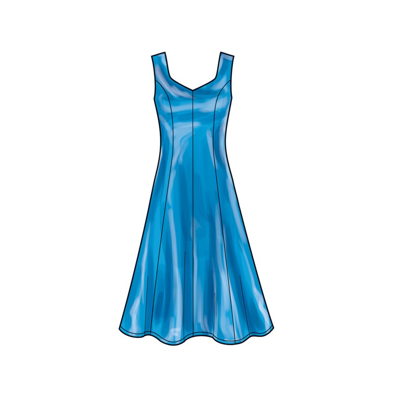 New Look Misses Dress Sewing Pattern, Multicolor