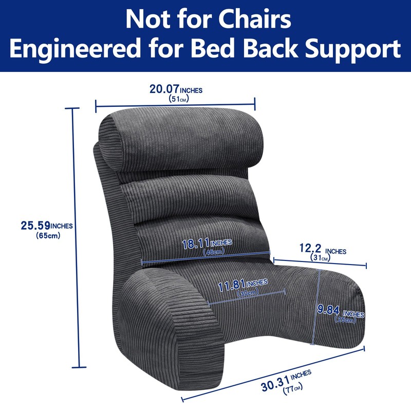 Back Pillow for Bed Sitting Up, Reading Pillow, Extra Large