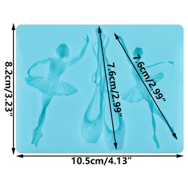 Ballet Dancer Silicone Mold Ballet Shoes Fondant Chocolate Molds