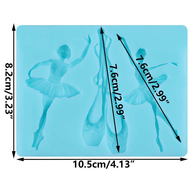 Ballet Dancer Silicone Mold Ballet Shoes Fondant Chocolate Molds