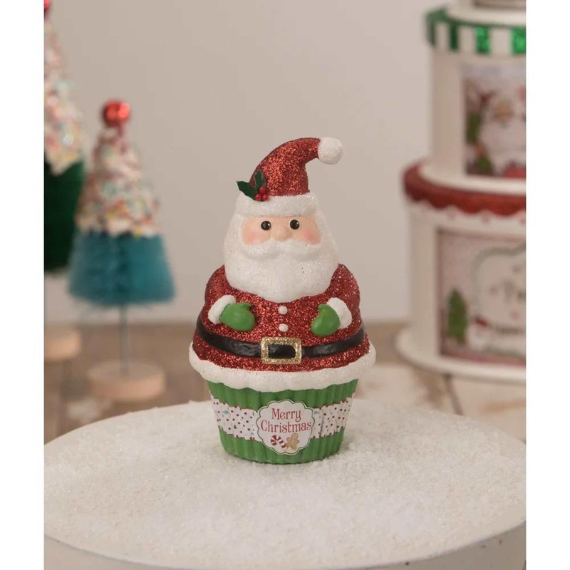 Bethany Lowe Santa Claus Cupcake Container