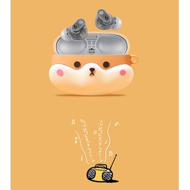 Compatible with Beats Studio Buds Case, 3D Cute Cartoons Anime Full Body Protective Cover with Keychain, PVC Earphone Protective Case for Beats Studio Buds Charging Box Covers (Shiba Inu)