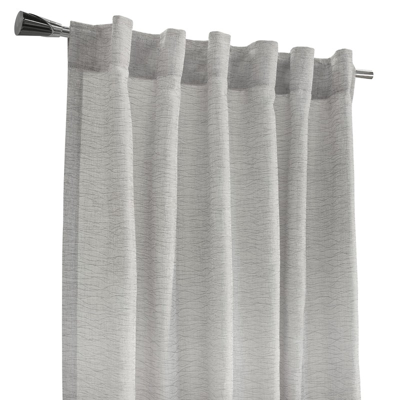 Davos Textered Jacquard Dual Header Curtain Panel 52" x 84"