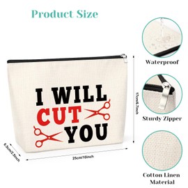 Inspirational Gift for Hairdresser Gifts for Hairdresser Women Makeup Bag Hair Stylist Gift Hairdresser Gift Hairdresser Gifts for Women Funny Cosmetic Bag Gift Cosmetology Graduation Gift for Girl