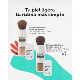 Seasons love your skin Protector solar en polvo FPS Tono medio GR