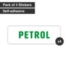 Gobrecht & Ulrich 4 Petrol Fuel Cap Stickers - White