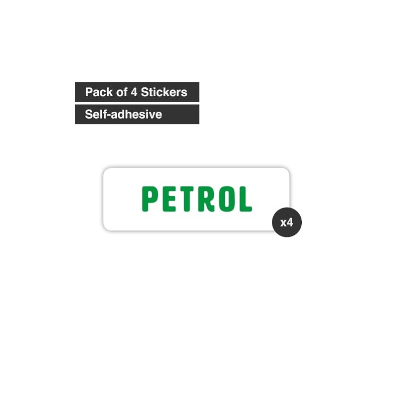 Gobrecht & Ulrich 4 Petrol Fuel Cap Stickers - White