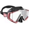 Cressi Scuba Free Diving Mask [Liberty Triside] Panoramic View Black/Red/Silver