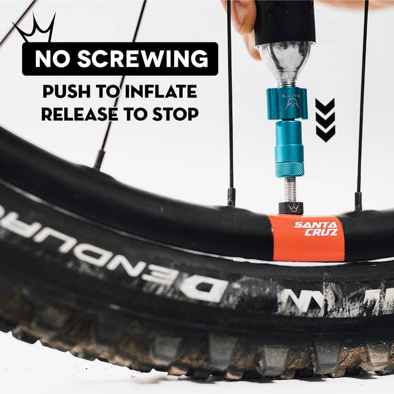 Peaty's CO2 Tyre Inflator Head Only - Unique Compact Straight