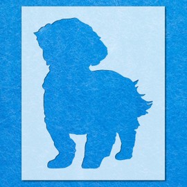 Shihtzu Dog Pet Stencil: Mylar Airbrush Wall Art Painting Crafts - 190 Micron-A6 Stencil - Design Size (80mm 65mm)