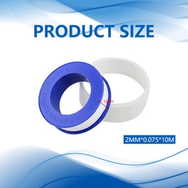 Bvxchg 10Pcs PTFE Tape, 12MM x 0.075MM x 10M Plumbers Tape White Threaded Sealing Tape for Prevent Pipeline Leaks Shower Heads and Sewers