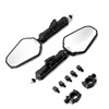 Mofun Motorcycle Mirrors Fit 8mm 10mm 7/8" Handlebar Compatible with