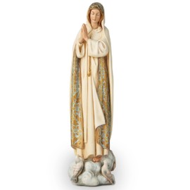 BC Catholic Our Lady of Fatima Statues, Blessed Virgin Mary Figurine for Altar, Holy Mother Madonna 12" H, Religious Gift to Mom, Classical Renaissance Sculpture by Buildclassic