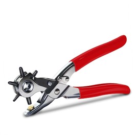 DHinkyoung Leather Hole Punch,Heavy Duty Revolving Eyelet Punch,Handy Belt Piler Professional Piler Tool for Belts, Canvas, Soft Plastics,Shoes, Cards, Watch Bands,Pet Collars