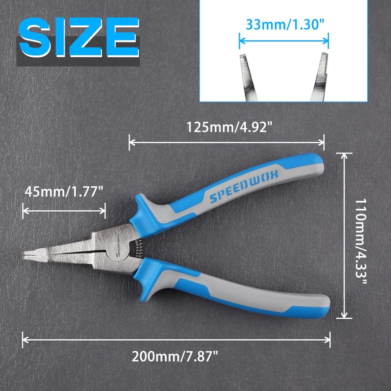 SPEEDWOX 8 Inch Special Circlip Pliers Pliers Tips Circlip Pliers