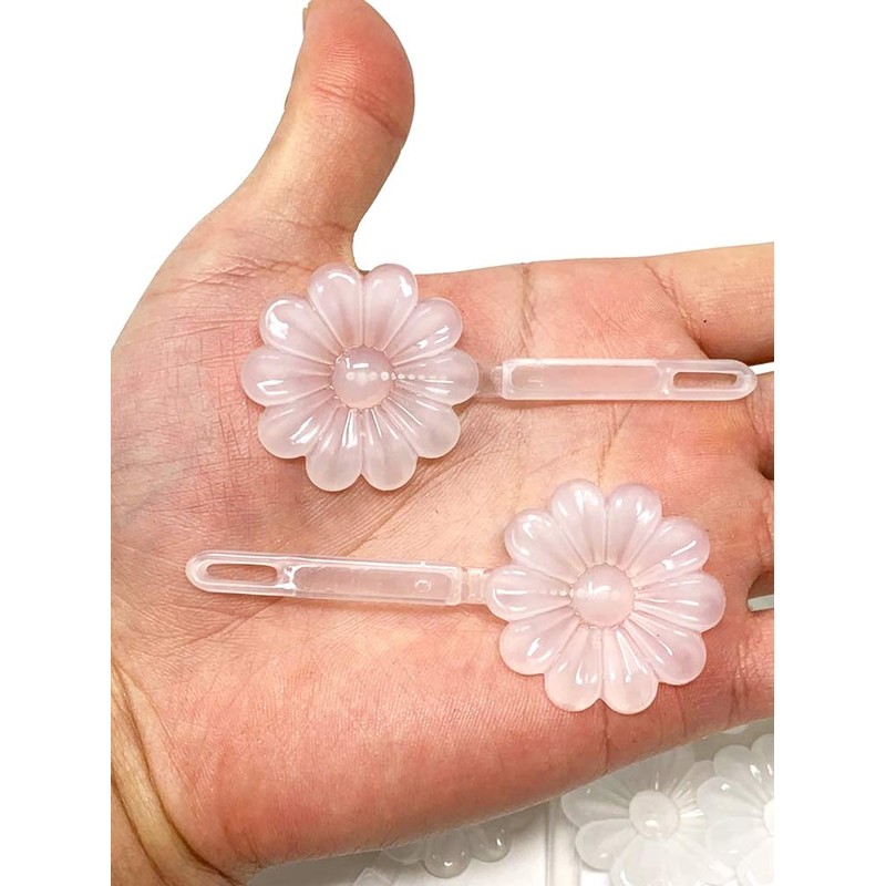 Tara Girls Self Hinge Plastic Flower Hair Barrettes 18 Pieces