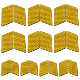 20x Reflective Reflector Sticker Self Adhesive Safety Warning Conspicuity Tape for Car Truck Motorcycle Trailer Mailbox Outdoor Diamond Shape Yellow