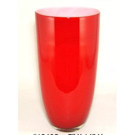 Unbranded Vase Glass Red Tapered Cone Center Piece for Weddings  7"Dia x 14"Tall