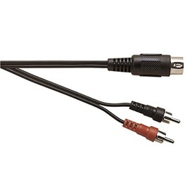 5 Pin din Male Plug to 2 x RCA Phono Plugs Screened Cable 1.2m