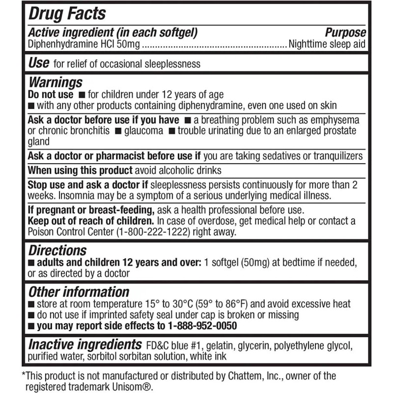 Aux. Dormir Mejor Sueño Difenhidramina 50mg 100cáp Americano