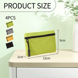 ZGDEIWGF Pack of 4 Small Purse, Women's Wallet, Men's Purse, Portable Wallet, Travel Wallet, gray, Modern