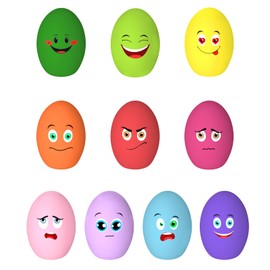 KrauzPet KrauzPet Dog Toys Squeaky, [10 Pack] Soft Puppy Egg Balls, Funny Interactive Squeak Pet Chew Toy for Puppies Small Medium Breed
