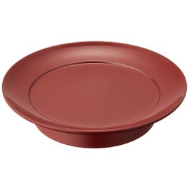 Shikkodo "Yamanaka Lacquerware" 4.6 Plates, Camellia Plate, Vermilion Lacquer (1 Piece) ST-06