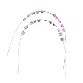 Angzhili Angzhili 1 Pack Temporary Tooth Decoration with Metal Wires,Metal Bracket and Orthodontic Ligature Ties,Practice Props for Dental Students (Pink)