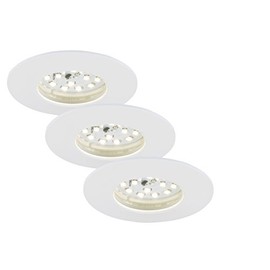 Briloner Leuchten 7231-036 LED Einbauleuchte, dimmbar, LED Strahler, Spots, Deckenstrahler, Wohnzimmer, 230v, 5,5W, 470 Lumen, Badezimmer geeignet IP44, energiesparend, 3er-Set, rund, weiß