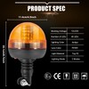 LED Amber Beacon 40LEDs Flashing Warning Light Pole Mount Emergency