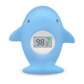 Baby Bath Thermometer Floating Toy, Baby Safety Tub Temperature Water Thermometer, Bathing Toy for Swimming Pool - Kid Toddler Baby Essentials for Newborn, Baby Shower Gifts for Mom (Whale)