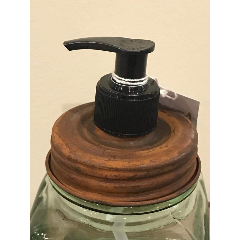 CWI Collection Green Glass Soap/Lotion Dispenser - Embossed with Dazey