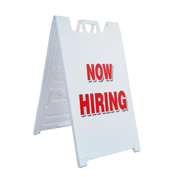 A-Frame Sidewalk Now Hiring 24" x 36" Double Sided A-Frame