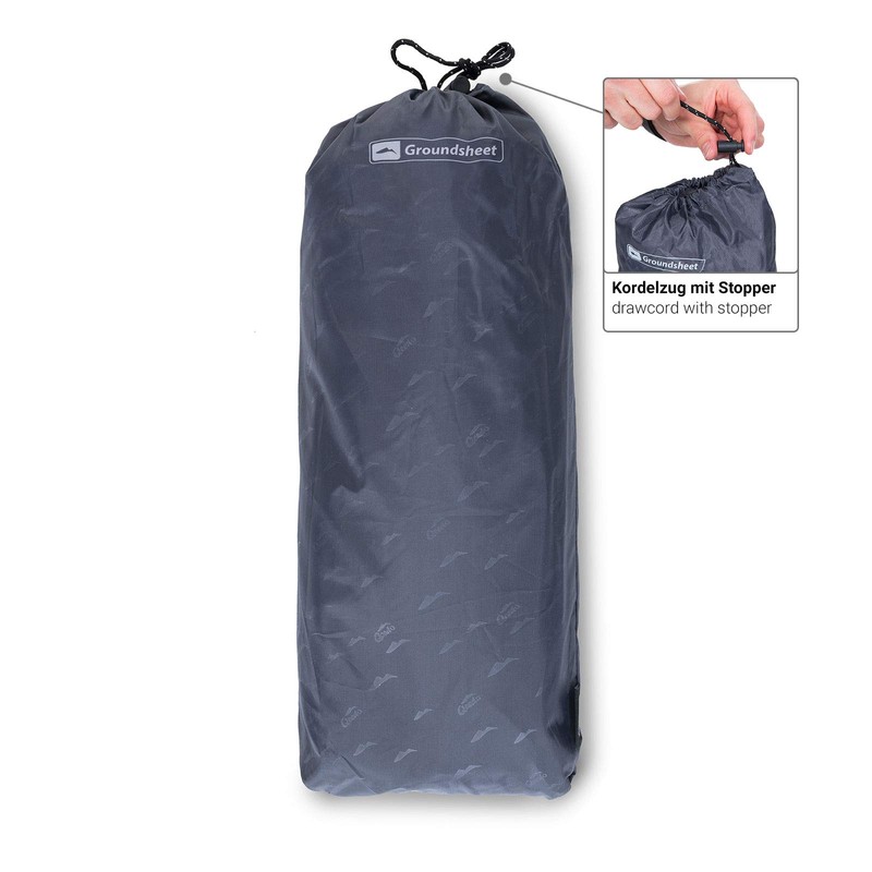 qeedo Quick Ash 2 Groundsheet, Tent Underlay, Protection Against Moisture