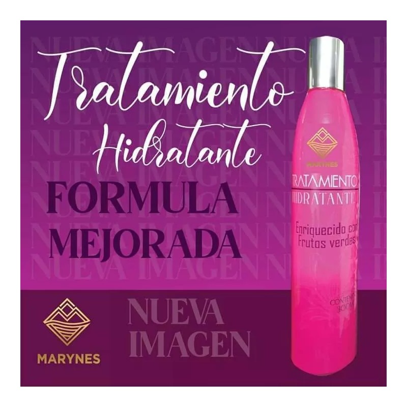 MARYNES Kit Shampoo Sin Sal, Post Keratina Y Tratamiento Hidratante