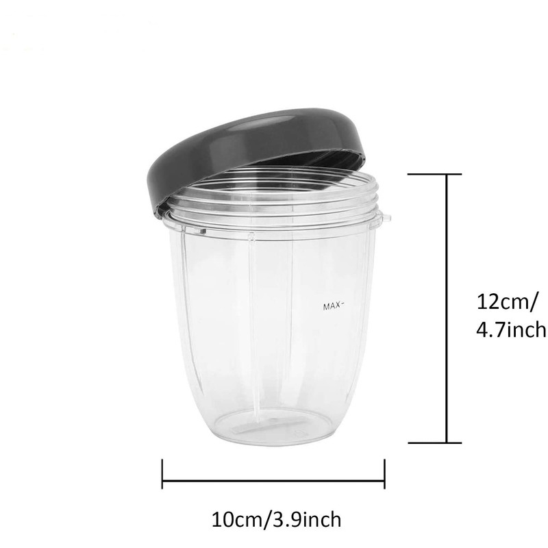 18oz Cup with Flat Lid Replacement Parts- 2Pcs for Nutribullet