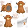 Honeydak 2 Pack Toilet Bolt Caps Decorative Highland Cow Toilet