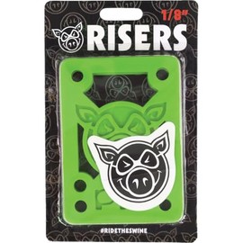 Pig Wheels Piles Green Riser Pads - Set of Two (2) - 1/8"