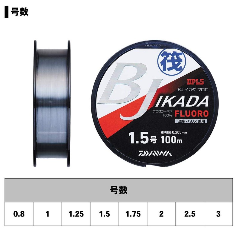Daiwa Fluoro Line, Black Jack Squid Fluoro, No. 2, 328.1
