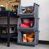 IRIS USA Stackable Storage Bins Open Front, Medium - 3