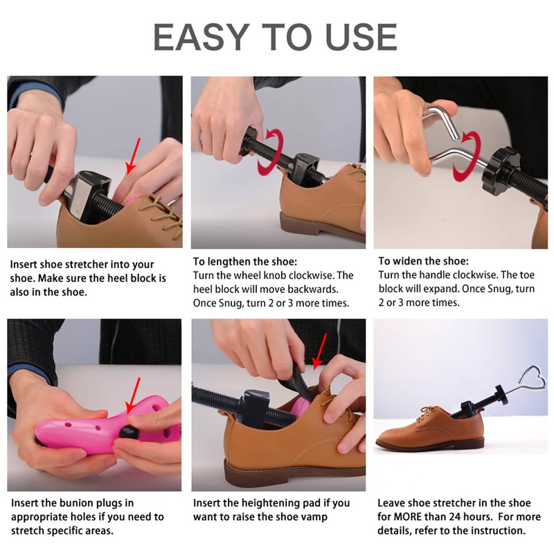 LANNEY Shoe Stretcher Women Wide Feet - 4 Way Adjustable