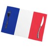 French Flag Printing Placemats for Dining Table Set of 6