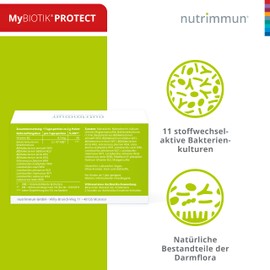 nutrimmun MyBIOTIK®PROTECT (30 x 2 g) Powder - Dietary Supplement with Active Microbiota Complex and Vitamin B2 - Balanced Variety and Cell Protection
