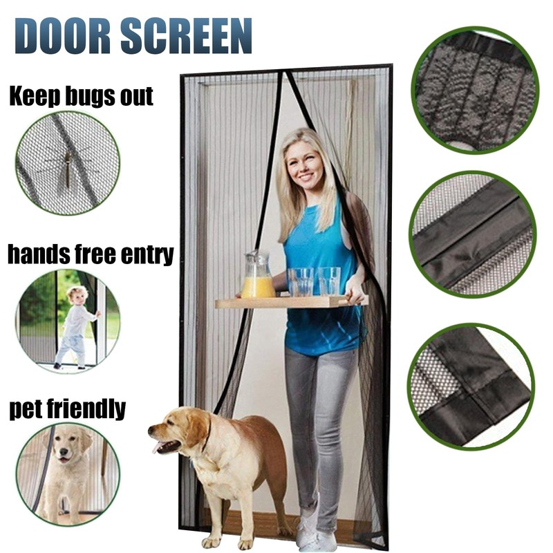 DKDDSSS Magnetic Fly Screen Door, Heavy Duty Bug Mesh Curtain,