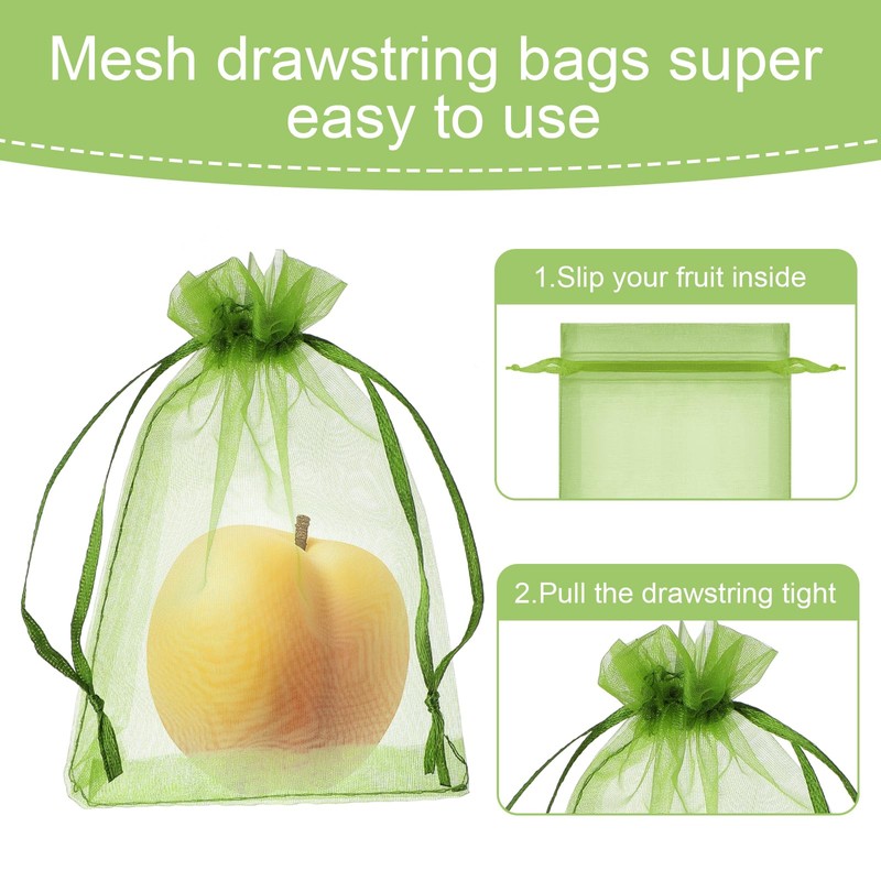 100 Pieces Green Fruit Protection Bags Fruit Protection Bags Fruit