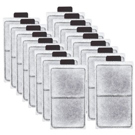 16 Pack PF-S Aquarium Filter Cartridges for Top Fin Silenstream PF10 Power Filters, Replacement Aquarium Carbon Fish Tank Filter Cartridges