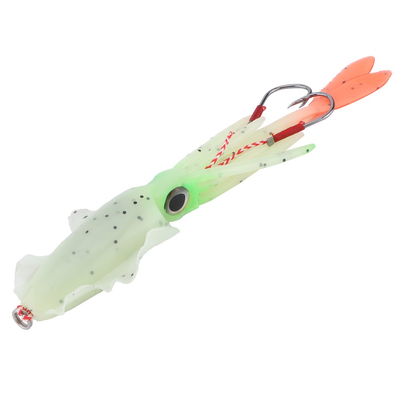 Fishing UV Squid Soft Lure Luminous Octopus Wobbler Bait Squid
